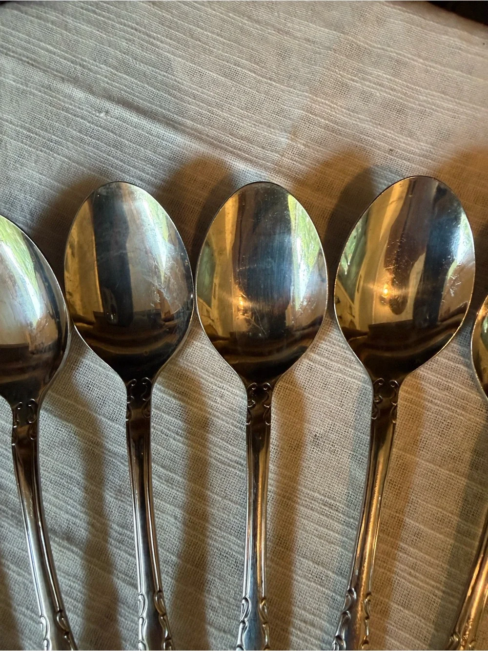 Vtg Oneida Northland Set of 8 Soup Spoons 7” Stainless Flatware Silverware Japan